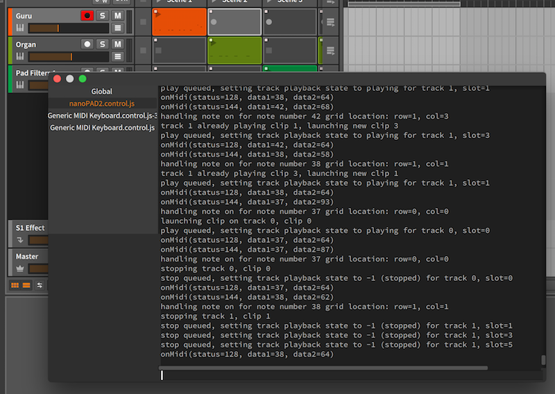 bitwig-script-console